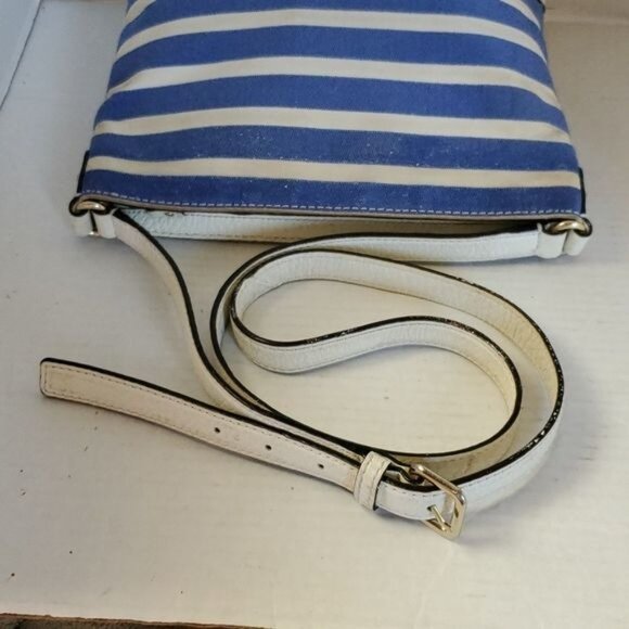 Kate Spade Southport Ave Shoulder Bag Cora Crossbody Blue White Stripe WOMAN'S - Picture 7 of 16